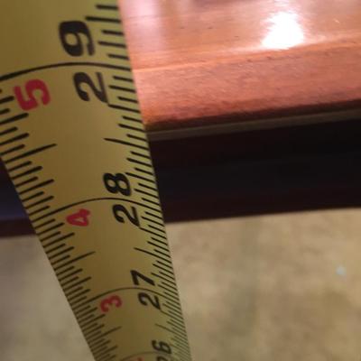 MCM wood diningroom table with pads and leaves