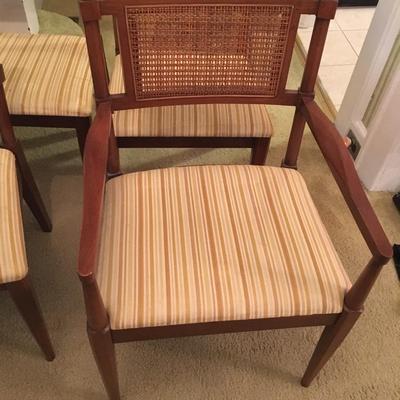 MCM cane back dining chairs