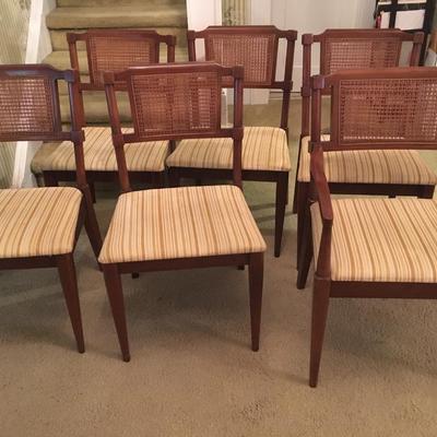 MCM cane back dining chairs