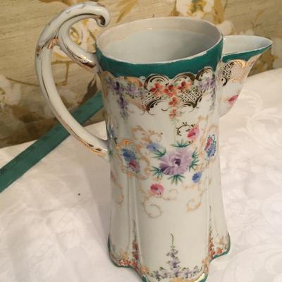 Porcelain handpainted pitcher