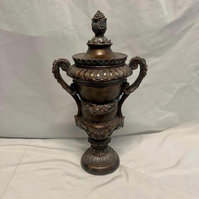 Pair of Elior Handled Decorative Urns (B2-MG)
