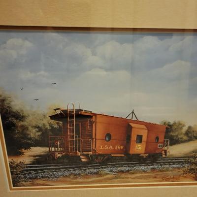 Pair of Framed Railroad Prints (DR-DW)