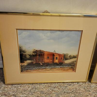 Pair of Framed Railroad Prints (DR-DW)