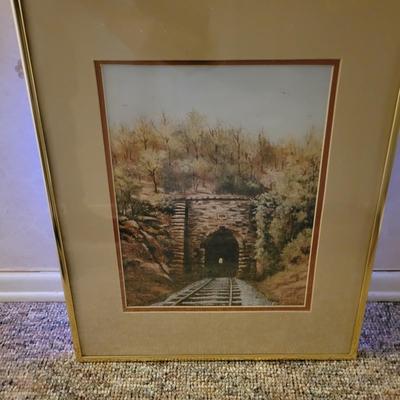 Pair of Framed Railroad Prints (DR-DW)