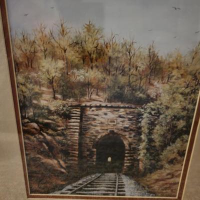 Pair of Framed Railroad Prints (DR-DW)