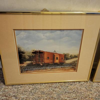 Pair of Framed Railroad Prints (DR-DW)