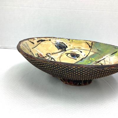 945 Artisan Made FACE Pottery Bowls