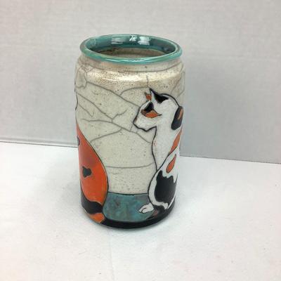 946 CATS by Mary Ann Charette Vase
