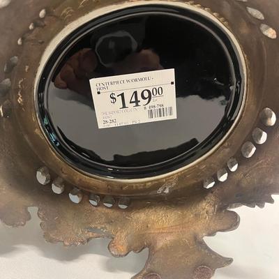 Brass & Porcelain Centerpiece Bowl (B2-MG)