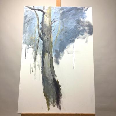 956 Large Painting of Tree Landscape by David Grafton