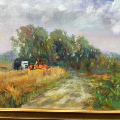 958 Original "Ripe For Harvest" Painting By Plein Air Artist Betty Huang