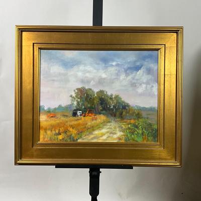 958 Original "Ripe For Harvest" Painting By Plein Air Artist Betty Huang