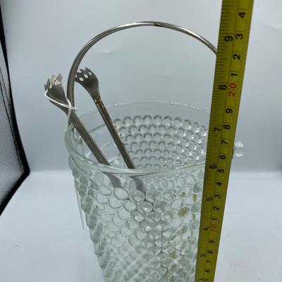 Depression ice bucket & tongs