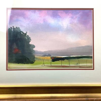 960 Watercolor Landscape by Joe Mayer
