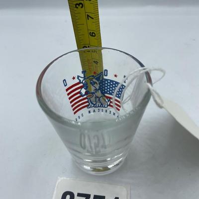 Toto American dog shot glass