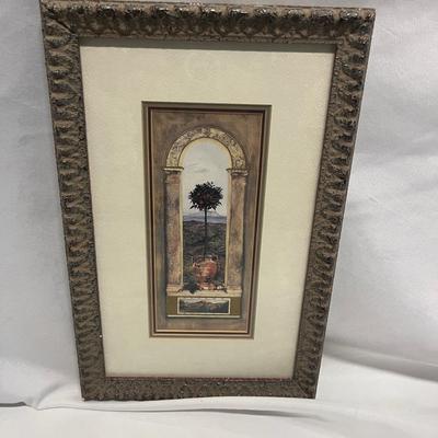 Table Lamp & Framed Artwork (B2-MG)