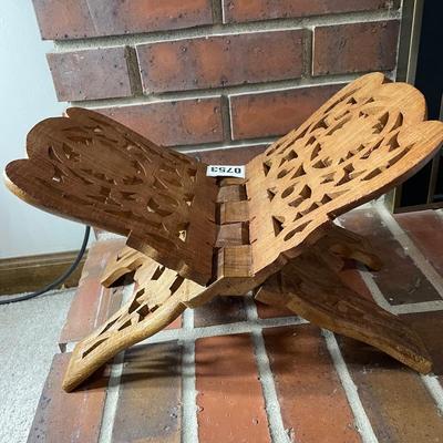 Vintage carved folding book stand