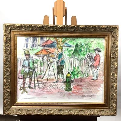 964 Original Plein Air Watercolor Painting by Paul M. Mintz