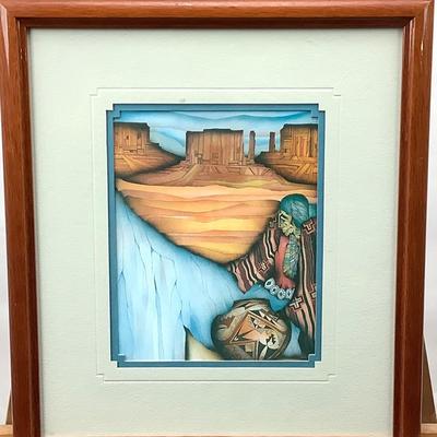 966 Southwestern Theme Double Matted Framed Prints