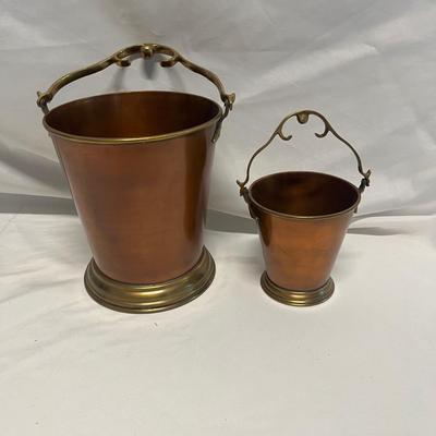 Copper & Brass Buckets By Global Views - Made in India (B2-MG)