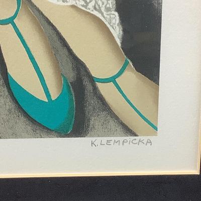972 "Lady in Lace" K. Lempicka Signed Numbered Lithograph Tamara de Lampicka