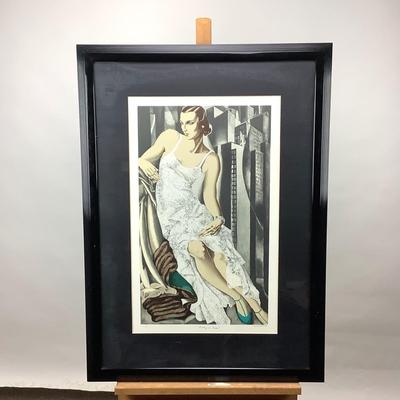972 "Lady in Lace" K. Lempicka Signed Numbered Lithograph Tamara de Lampicka