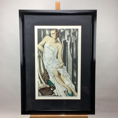 972 "Lady in Lace" K. Lempicka Signed Numbered Lithograph Tamara de Lampicka