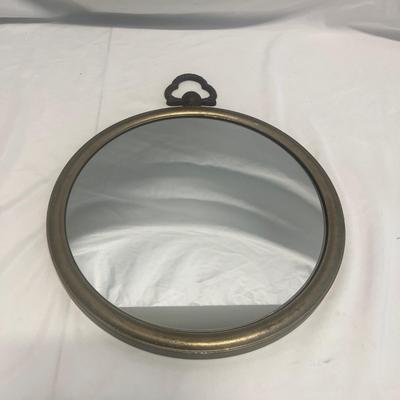 Metal Framed Pocket Watch Style Mirror & Table Lamp (B2-MG)