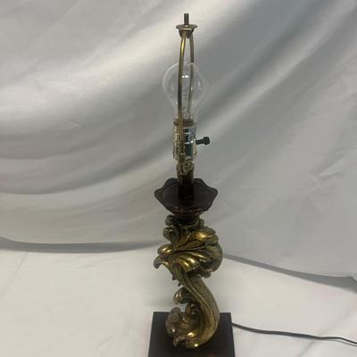 Metal Framed Pocket Watch Style Mirror & Table Lamp (B2-MG)