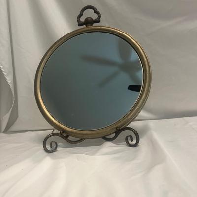 Metal Framed Pocket Watch Style Mirror & Table Lamp (B2-MG)