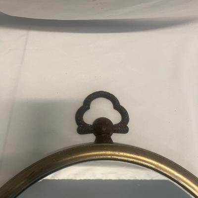 Metal Framed Pocket Watch Style Mirror & Table Lamp (B2-MG)