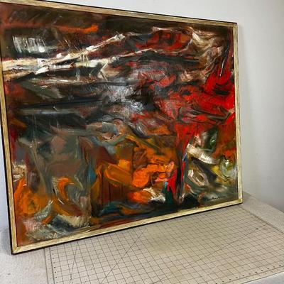 LeeAnn Miller Dated 1964 UTAH Artist Abstract Oil on Canvas 