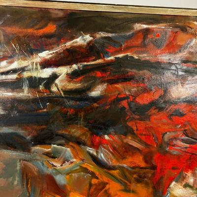 LeeAnn Miller Dated 1964 UTAH Artist Abstract Oil on Canvas 