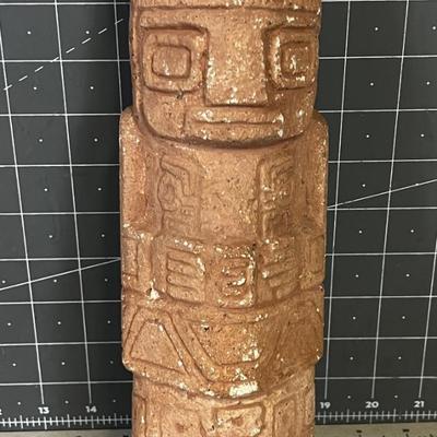 Concrete Mayan Figurine