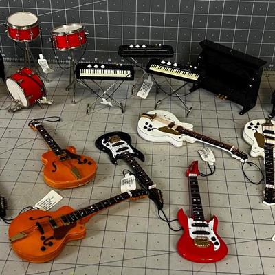 Rock Instruments for Christmas Ornament 