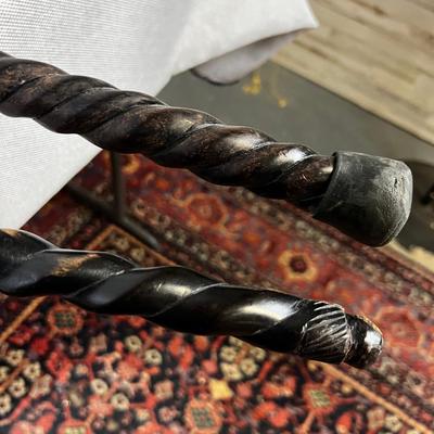 2 Hand Carved Canes African Origin