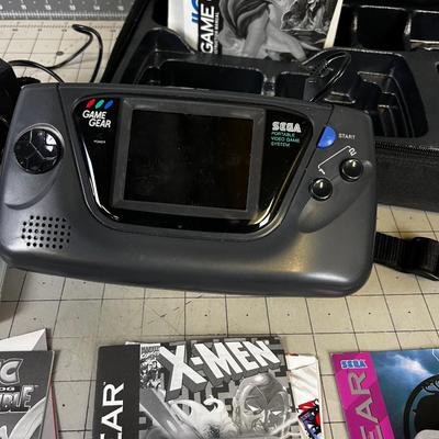 Sega Game Gear w/Games, Case  