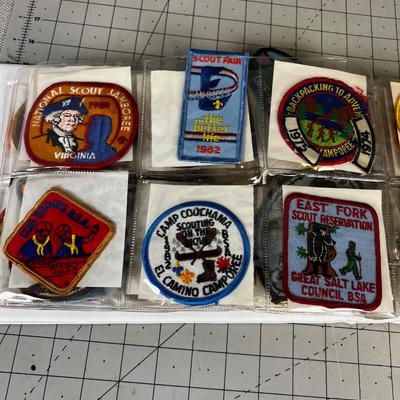 Binder full of Boy Scout Patches 
