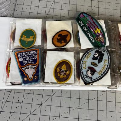 Binder full of Boy Scout Patches 