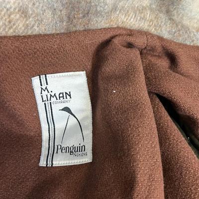 M. Liman Peguin Fashions, Vintage WOOL Blench Woman's Coat