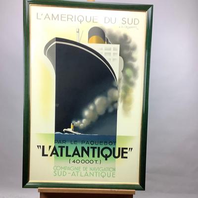 980 L'Amerique Du Sud Art Deco Ocean Liner Lithograph by Henri Mouron
