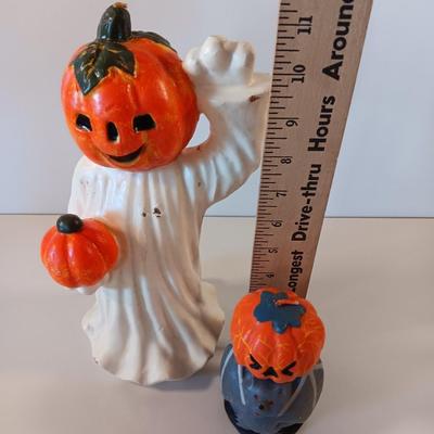 Two vintage Halloween candles