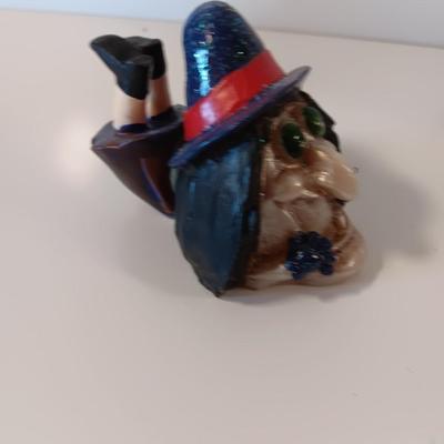 Halloween Decorations Vintage plastic dish, witch on a pumpkin candle and more