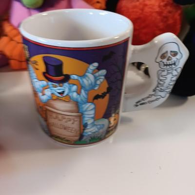Halloween Plush and a Halloween themed mug