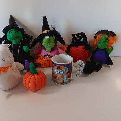 Halloween Plush and a Halloween themed mug