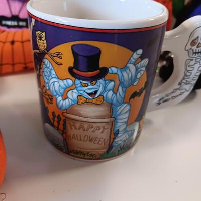 Halloween Plush and a Halloween themed mug