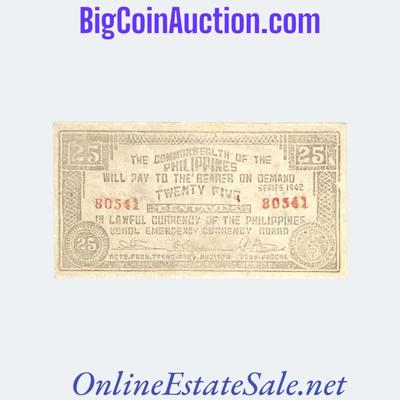 1942 PHILIPPINES 25 CENTAVOS