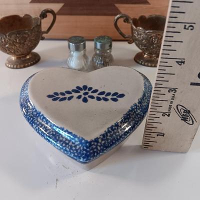 Antique Detailed Silver-Plated Sugar & Creamer - southwestern design cutting board and more