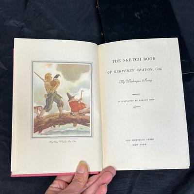 The Sketch Book of Geoffrey Crayon, Gent. by Washington Irving Hardback Book with Slipcover Illustrated