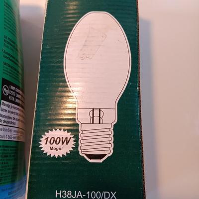 Two Mercury vapor light bulbs new in the boxes - both work